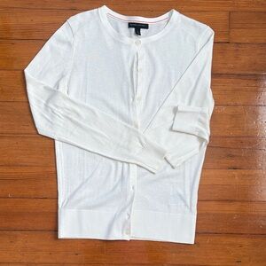 Banana Republic White Cardigan Sweater